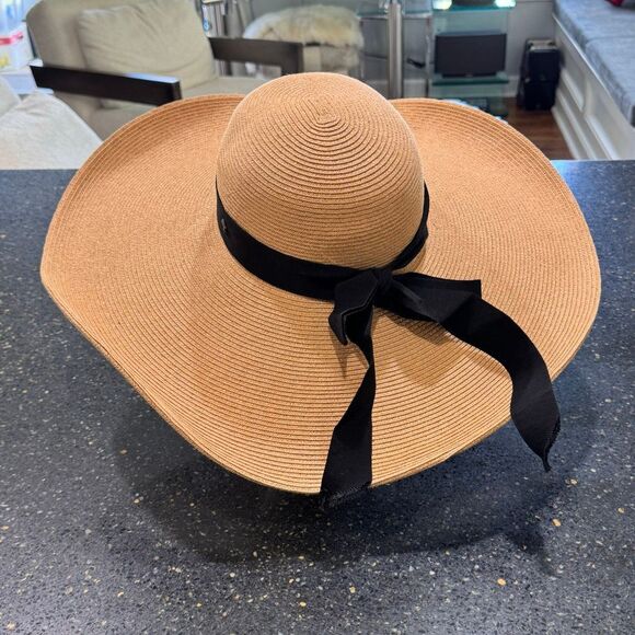 Florabella Sarita Brown Multi Wide Brim Hat - Picture 6 of 12